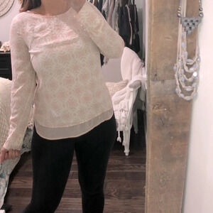 The Limited size small pink floral top